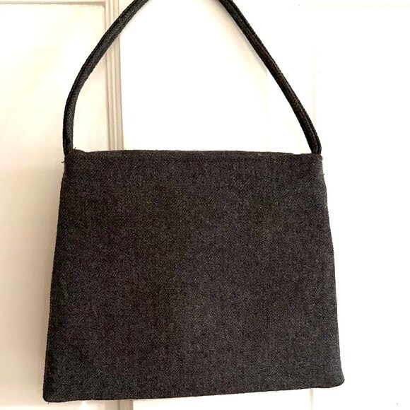 Dollar Grand London Gray Wool Flannel Micro Bag - Picture 3 of 9